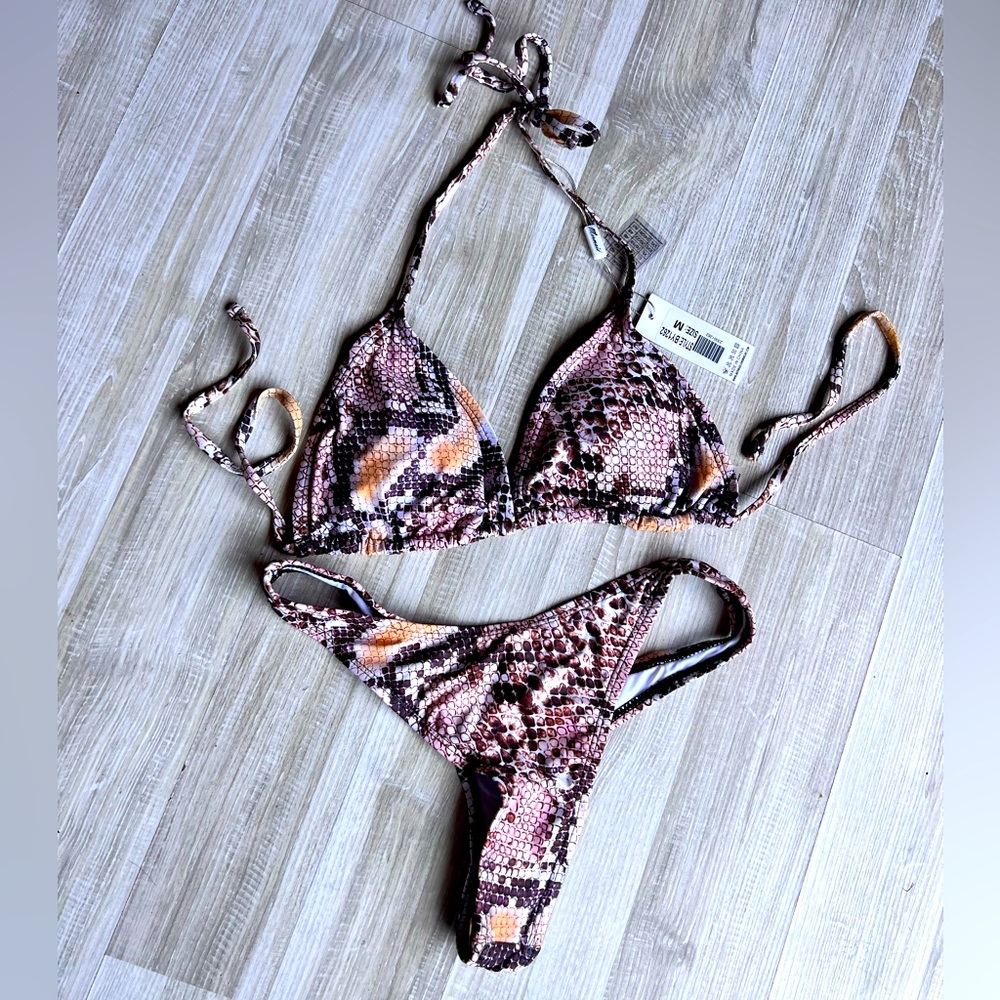NWT snake print bikini